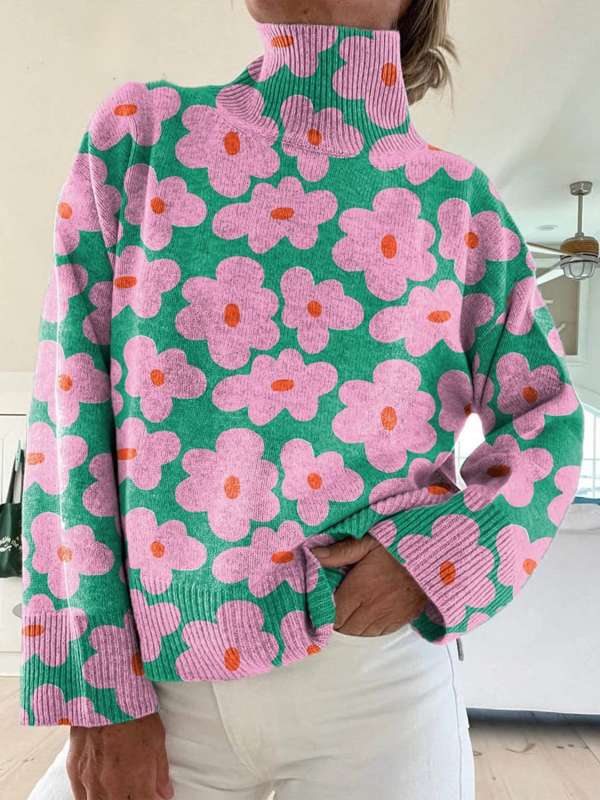 Bella | Floral Knit Sweater