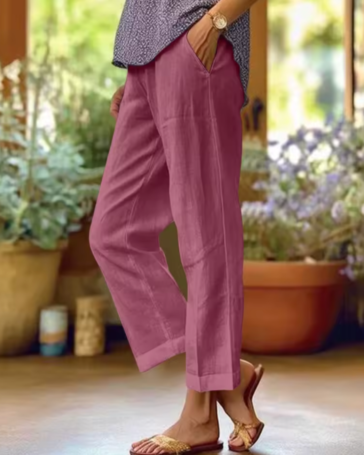 Casual Straight-Leg Trousers