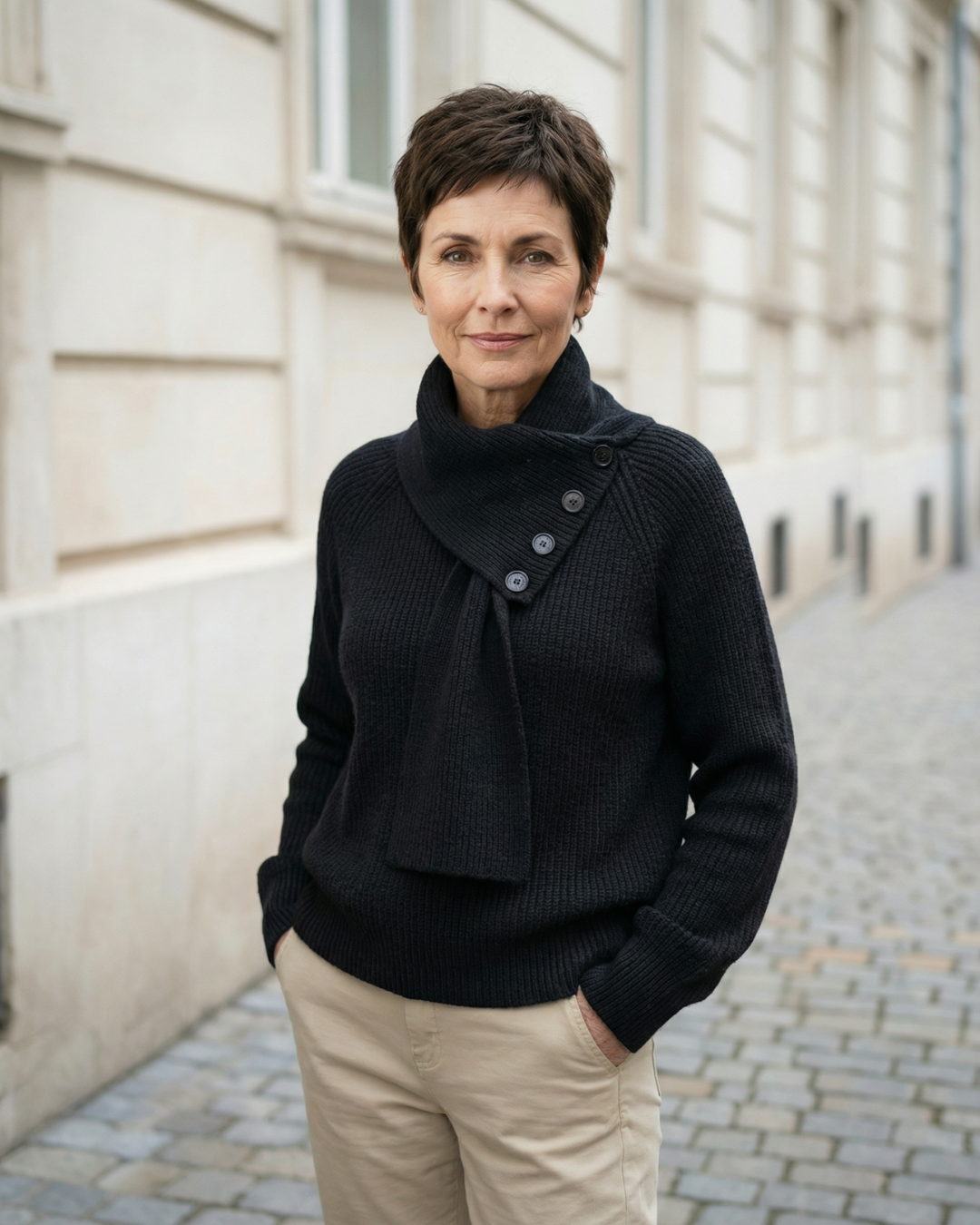 Cosy Scarf-Neck Sweater