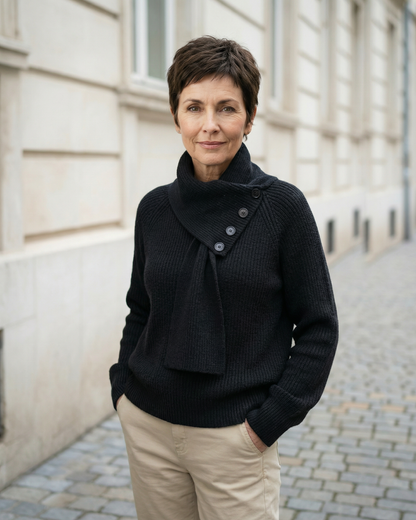 Cosy Scarf-Neck Sweater