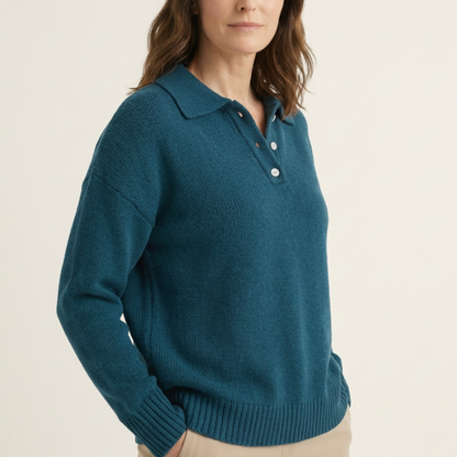 Soft Knit Polo Sweater