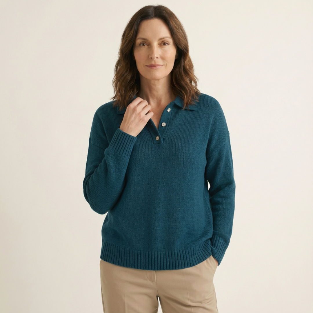 Soft Knit Polo Sweater