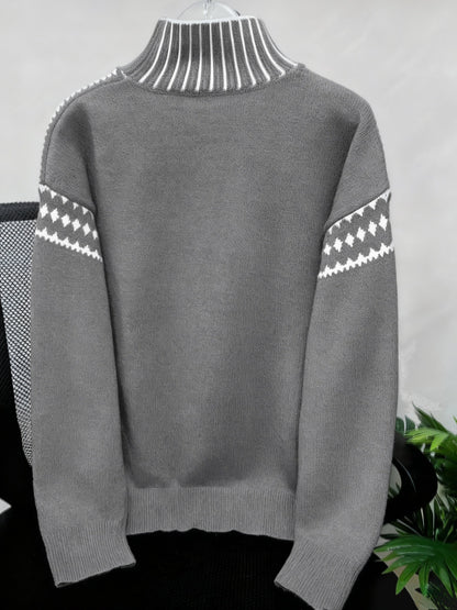 Women's Elegant High Neck Sweater