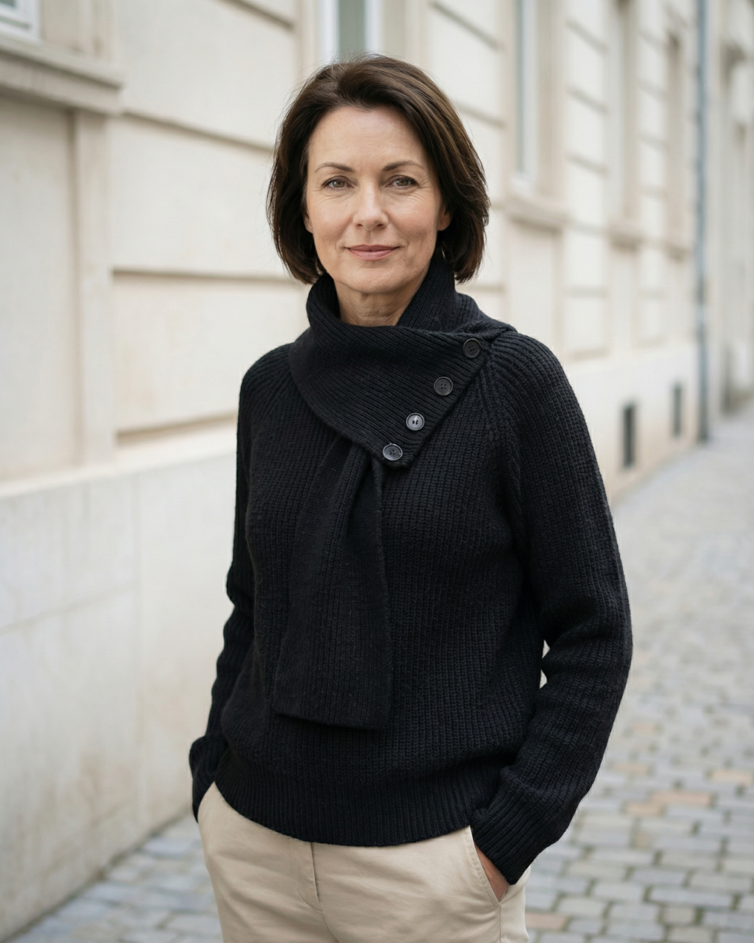 Cosy Scarf-Neck Sweater