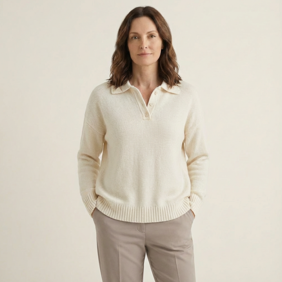 Soft Knit Polo Sweater