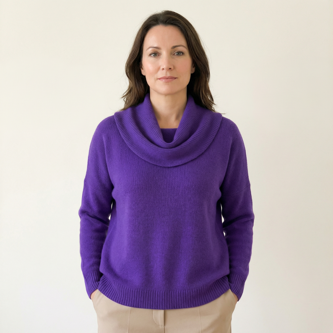 Soft Cowl Neck Sweater