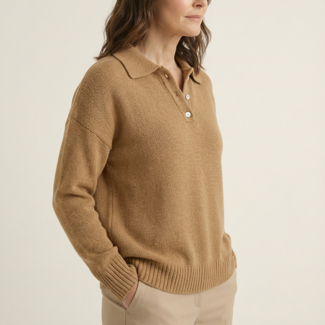 Soft Knit Polo Sweater