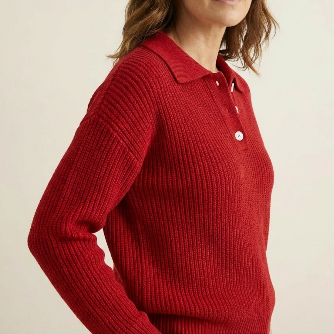 Soft Knit Polo Sweater
