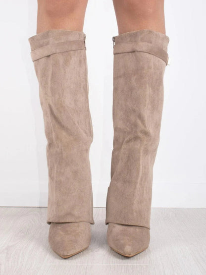 Emily | Women’s Leather Thigh-High Boots with Buckle