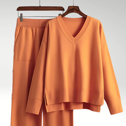 Emily | Luxe V-Neck Two-Piece Set