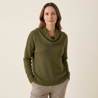 Soft Cowl Neck Sweater