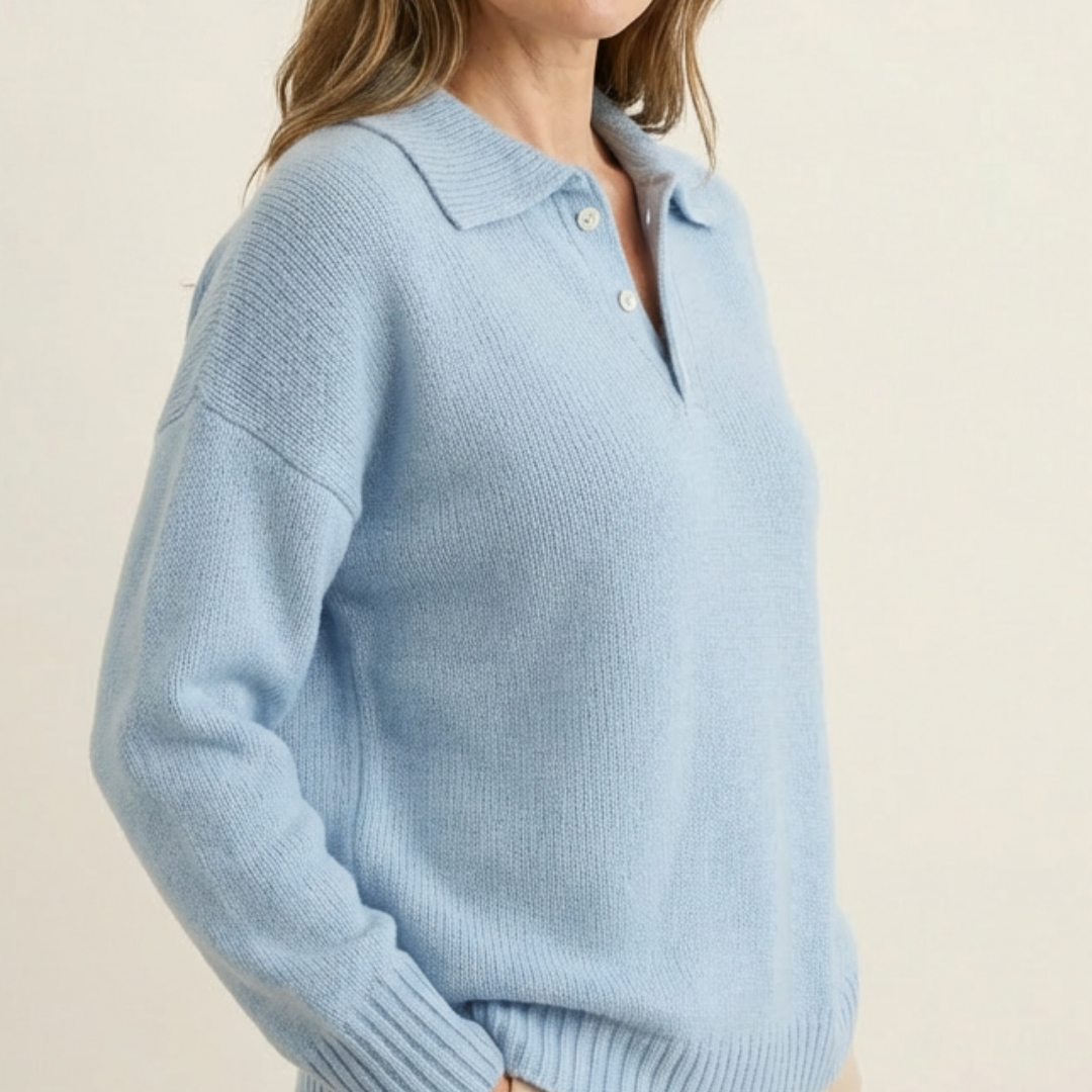 Soft Knit Polo Sweater