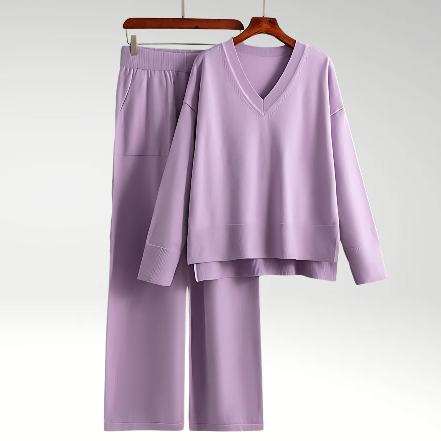 Emily | Luxe V-Neck Two-Piece Set