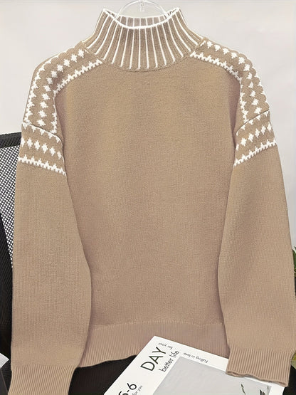 Women's Elegant High Neck Sweater