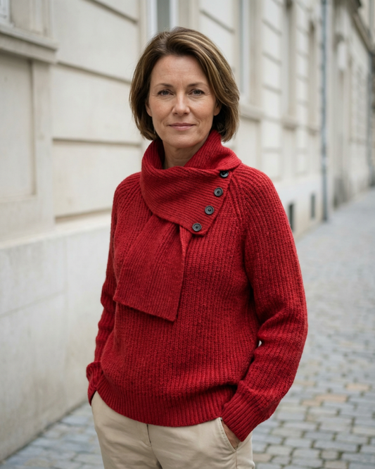 Cosy Scarf-Neck Sweater