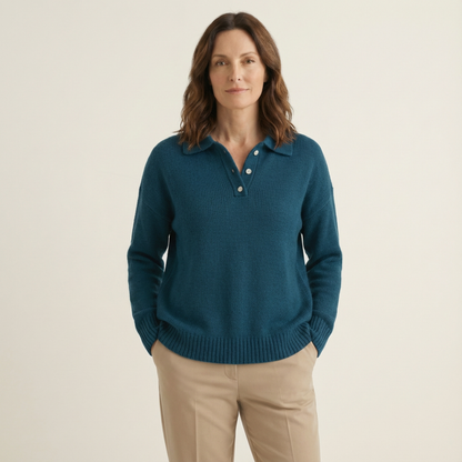 Soft Knit Polo Sweater