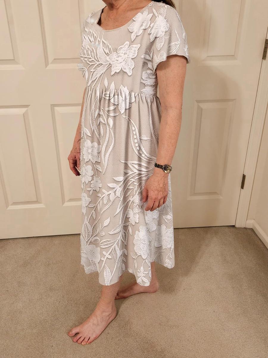 Louise | Classic White Midi Dress