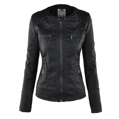 Olive™ - Waterproof Women's Leather Jacket with Hood