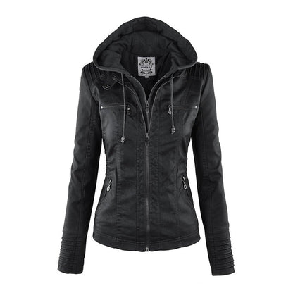 Olive™ - Waterproof Women's Leather Jacket with Hood