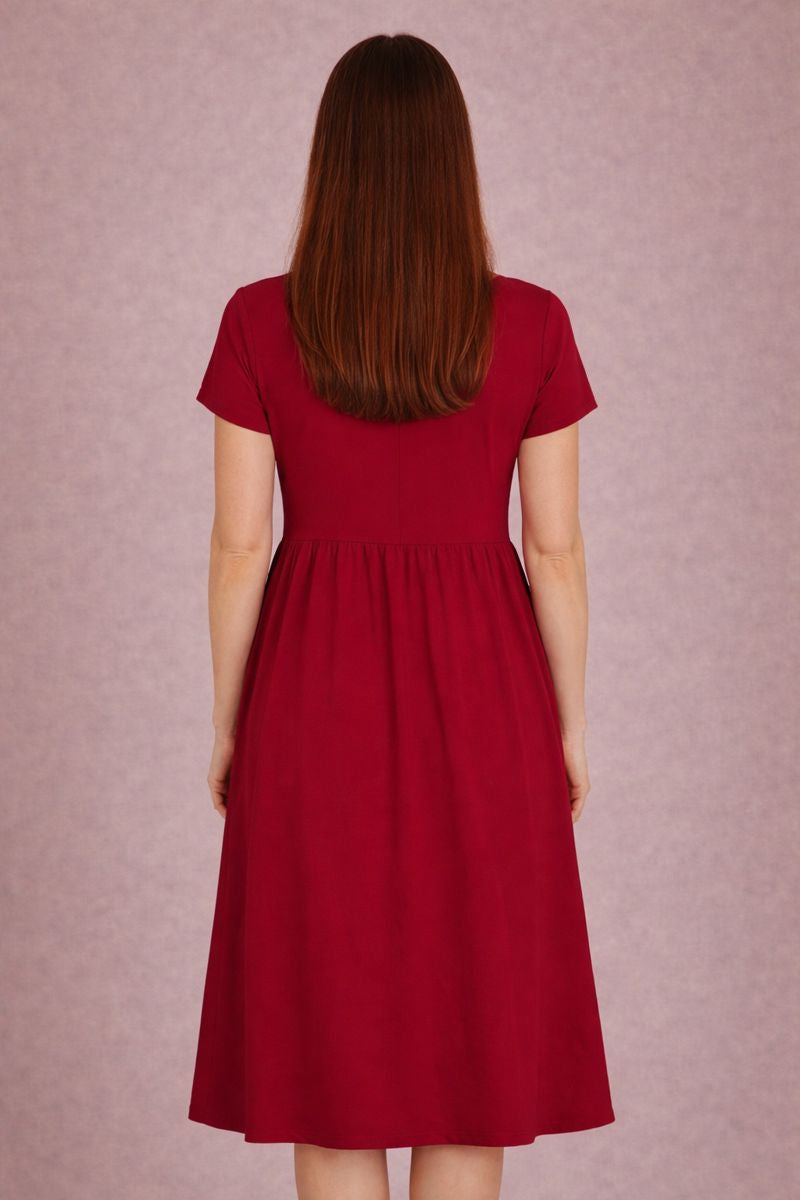 Pauline | Relaxed Short-Sleeve Midi Dress