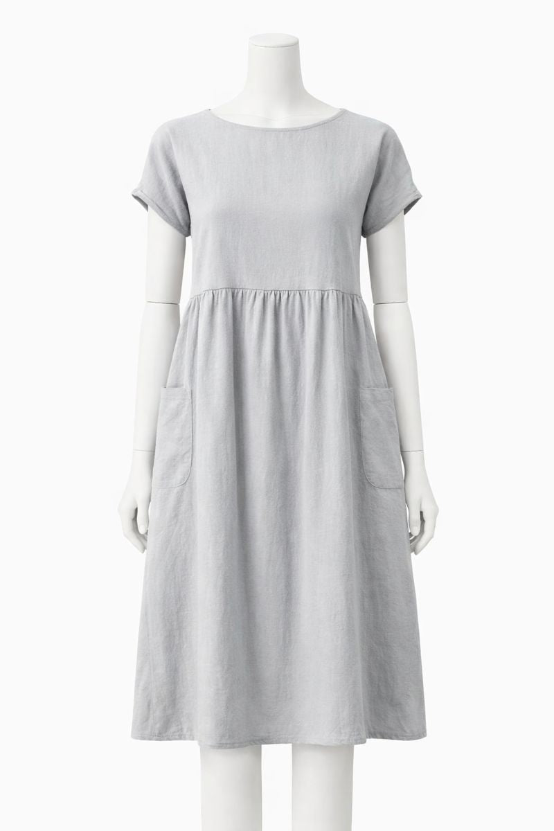Pauline | Relaxed Short-Sleeve Midi Dress