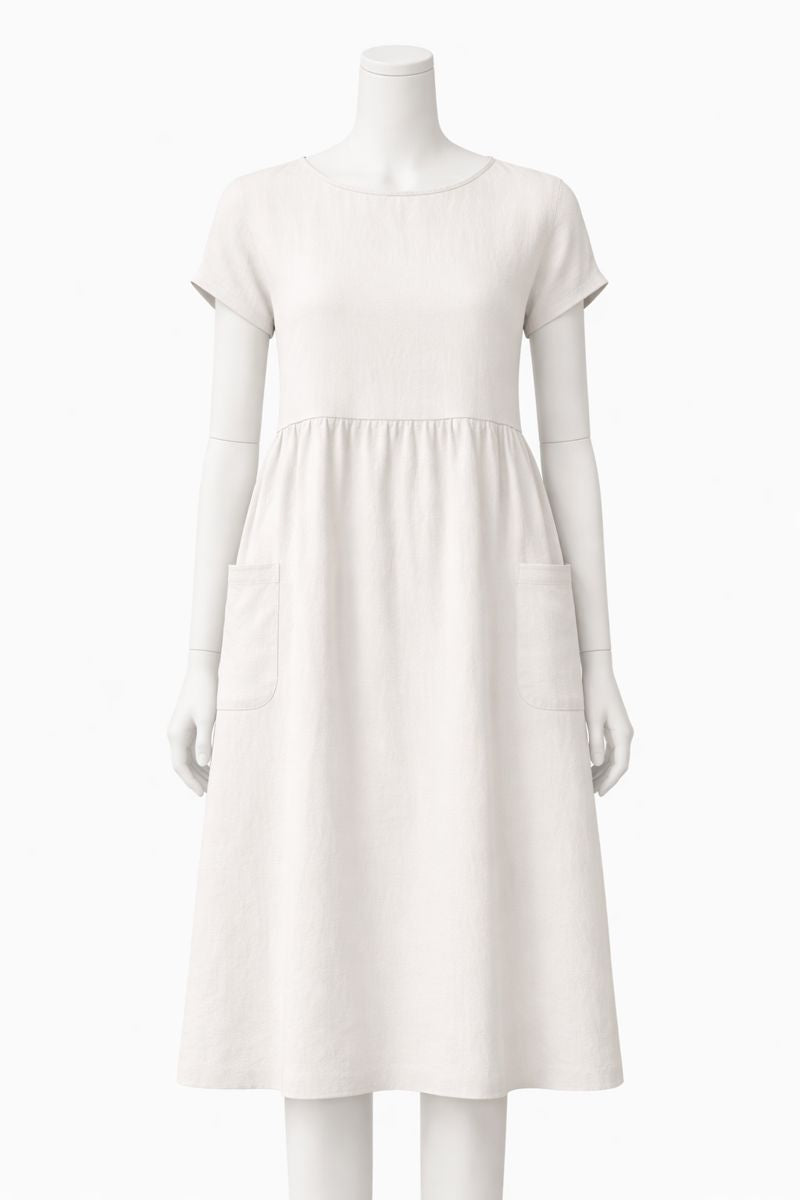 Pauline | Relaxed Short-Sleeve Midi Dress