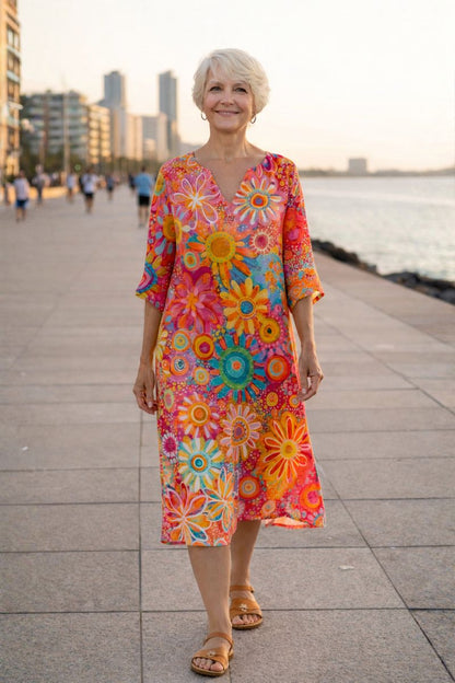 Hailey | Floral V-Neck Dress