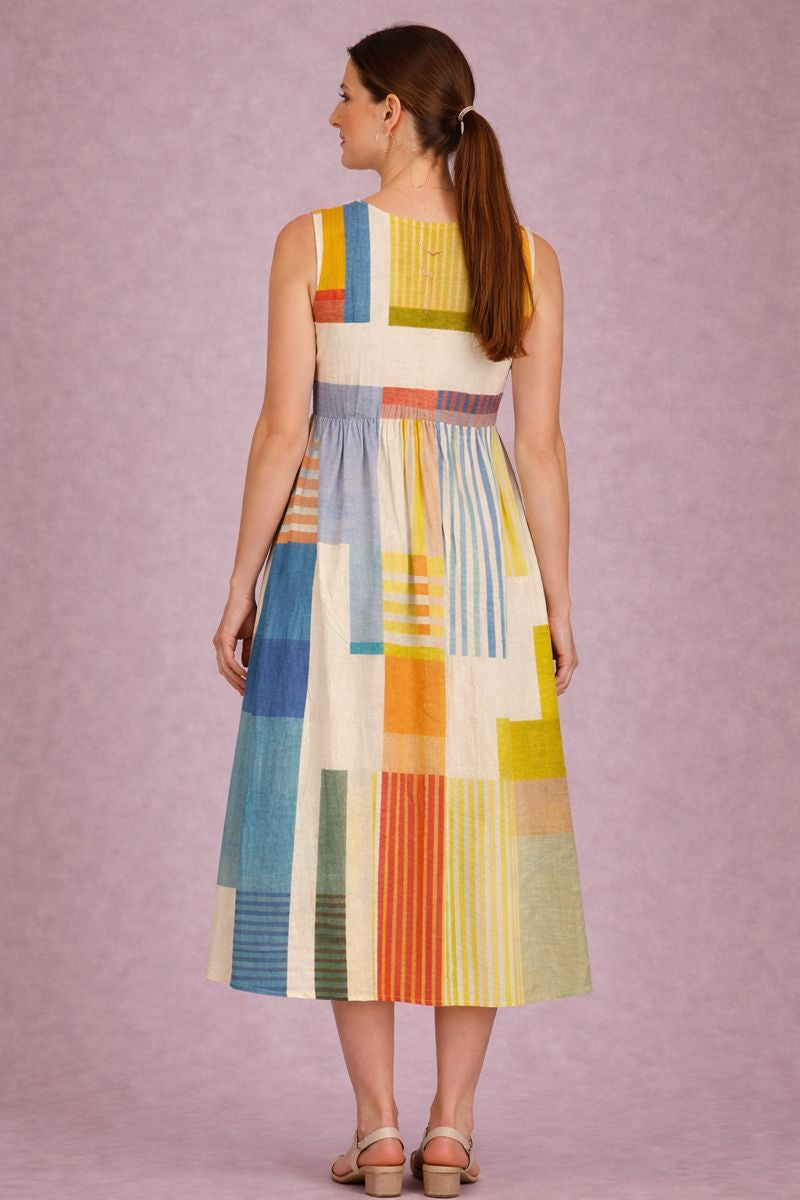 Robin | Bohemian Patchwork Sleeveless Beach Dress