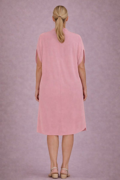 Claudia | Minimalist High-Neck Shift Dress