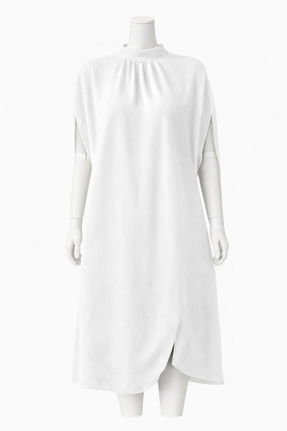 Claudia | Minimalist High-Neck Shift Dress