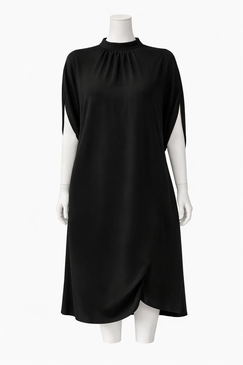 Claudia | Minimalist High-Neck Shift Dress