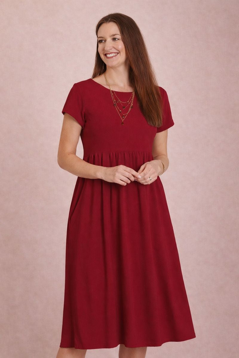 Pauline | Relaxed Short-Sleeve Midi Dress