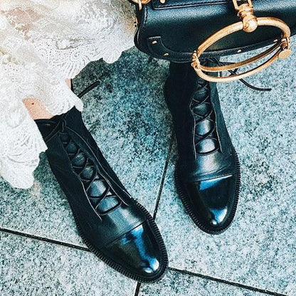 Sophia | Women’s Lace-Up Leather Ankle Boots