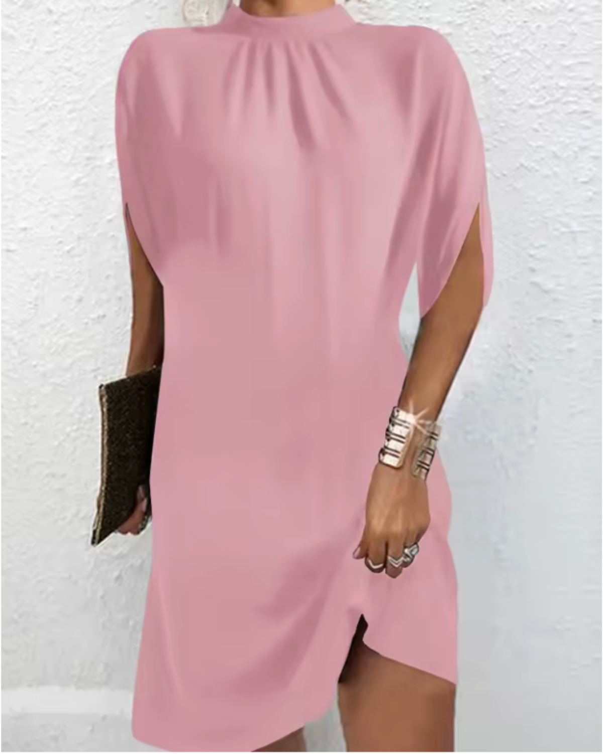 Claudia | Minimalist High-Neck Shift Dress