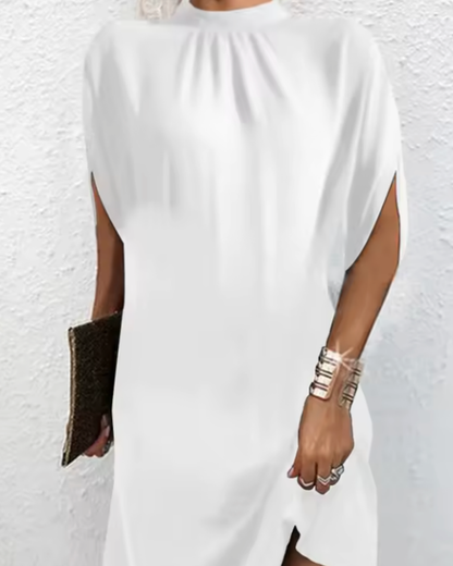 Claudia | Minimalist High-Neck Shift Dress