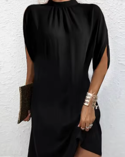 Claudia | Minimalist High-Neck Shift Dress