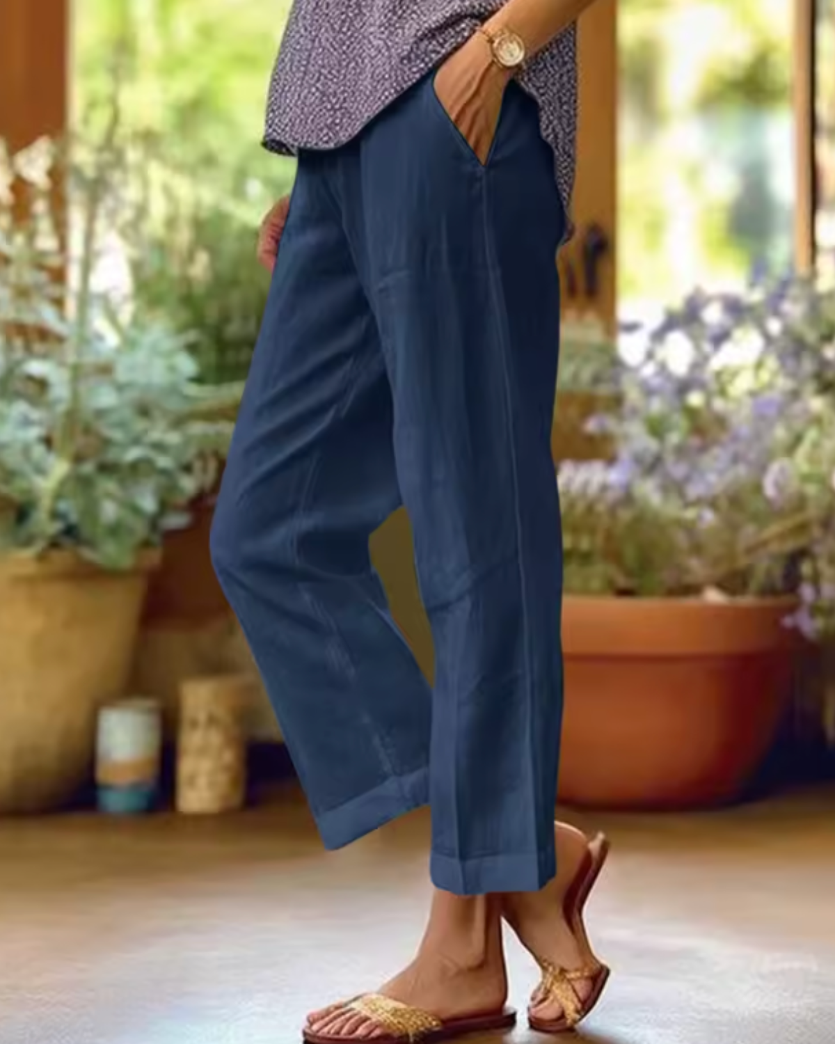 Casual Straight-Leg Trousers