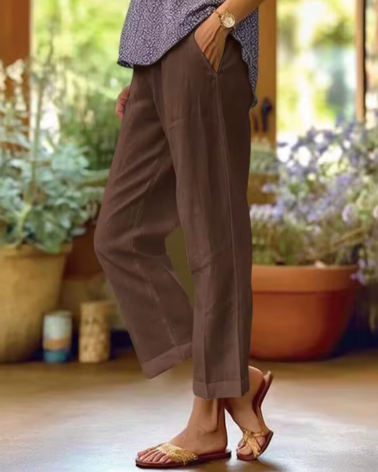 Casual Straight-Leg Trousers