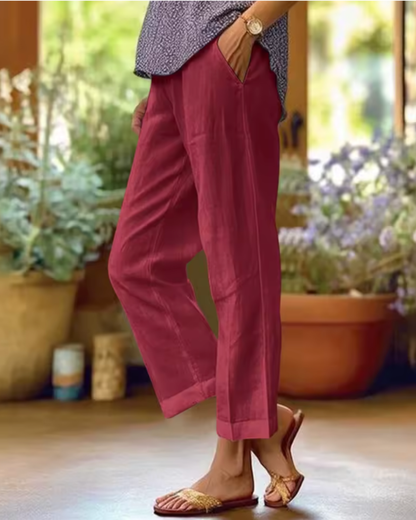 Casual Straight-Leg Trousers