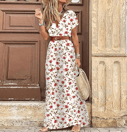 Luna | V-Neck Boho Maxi Dress