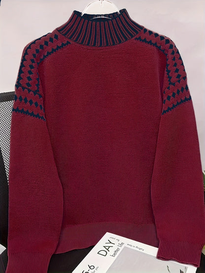 Women's Elegant High Neck Sweater